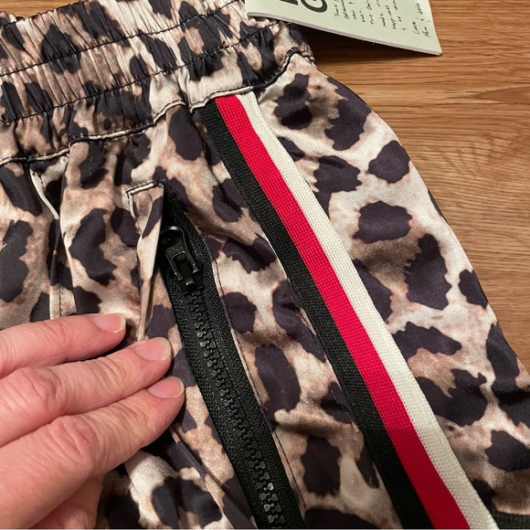 Pam & Gela Dolphin Leopard Print Track Shorts - Picture 3 of 8